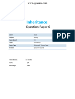 17.6 Inheritance - Igcse Cie Dbiology - Ext Theory QP