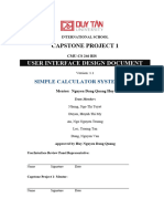 User Interface Design Document