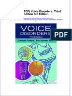 Original PDF Voice Disorders Third Edition 3rd Edition PDF