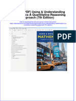 Original PDF Using Understanding Mathematics A Quantitative Reasoning Approach 7th Edition PDF