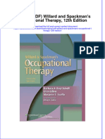 Original PDF Willard and Spackmans Occupational Therapy 12th Edition PDF