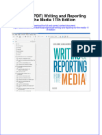 Original PDF Writing and Reporting For The Media 11th Edition PDF