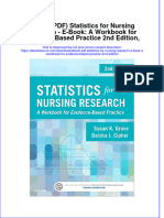 Ebook Ebook PDF Statistics For Nursing Research e Book A Workbook For Evidence Based Practice 2nd Edition PDF