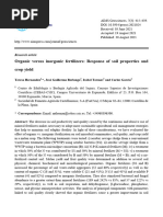 Organic Versus Inorganic Fertilizers Response of S