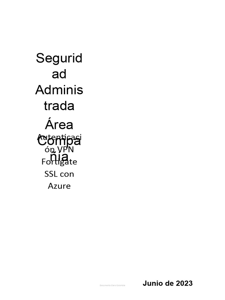 Configuración de VPN SSL en Azure | PDF | Finanzas y dinero | Informática