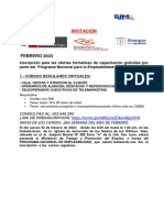 Invitación A Inscrpción A Los Cursos de Capacitaciones PNE-febrero 2023