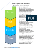 Project Management Primer - 1 Page Summary
