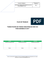 Plan de Trabajo CST 00116-2023 Habilitación de Tomas Industriales 460 Vac para Bombas Flygt Rev. 0 (R)