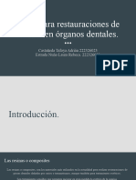 Pasos para Restauraciones de Resinas en Órganos Dentales.