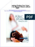 Public Speaking Finding Your Voice 10th Edition by Michael Osborn Ebook PDF