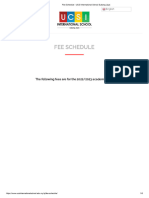 Fee Schedule - UCSI International School Subang Jaya