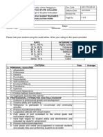 Principals Evaluation Form