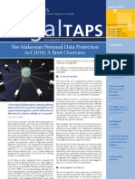 The Malaysian Personal Data Protection Act 2010 a Brief Overview