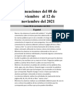 Planeaciones Del 08 de Noviembre Al 12 de Noviembre Del 2021