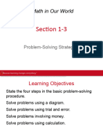 Sec 1-3 Problem Solving Strategies