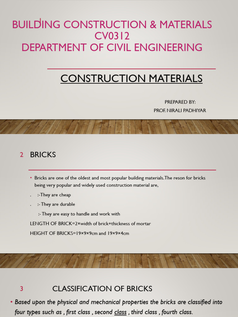 Classification of Construction Materials | PDF | Construction Aggregate ...