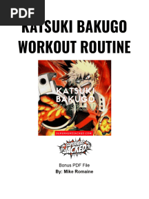Katsuki Bakugo Workout PDF
