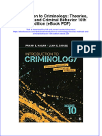 Introduction To Criminology Theories Methods and Criminal Behavior 10th Edition Ebook PDF