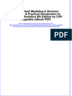 Download Spreadsheet Modeling Decision Analysis a Practical Introduction to Business Analytics 8th Edition by Cliff Ragsdale eBook PDF pdf