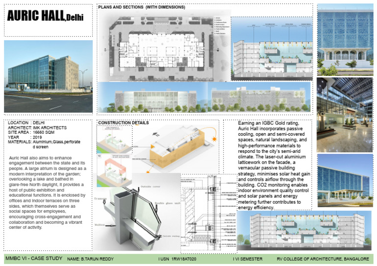 Auric Hall: A Modern Architectural Case Study | PDF | Sustainable ...