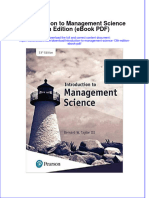 Introduction To Management Science 13th Edition Ebook PDF