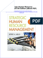 Strategic Human Resource Management 5th Edition Ebook PDF