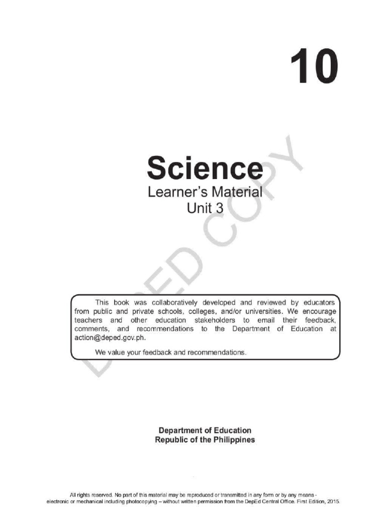 Sci10 Lm U3 Pdf