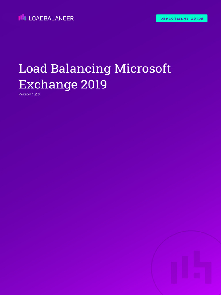 Load Balancing for Exchange 2019 Guide | PDF | Proxy Server | Microsoft ...
