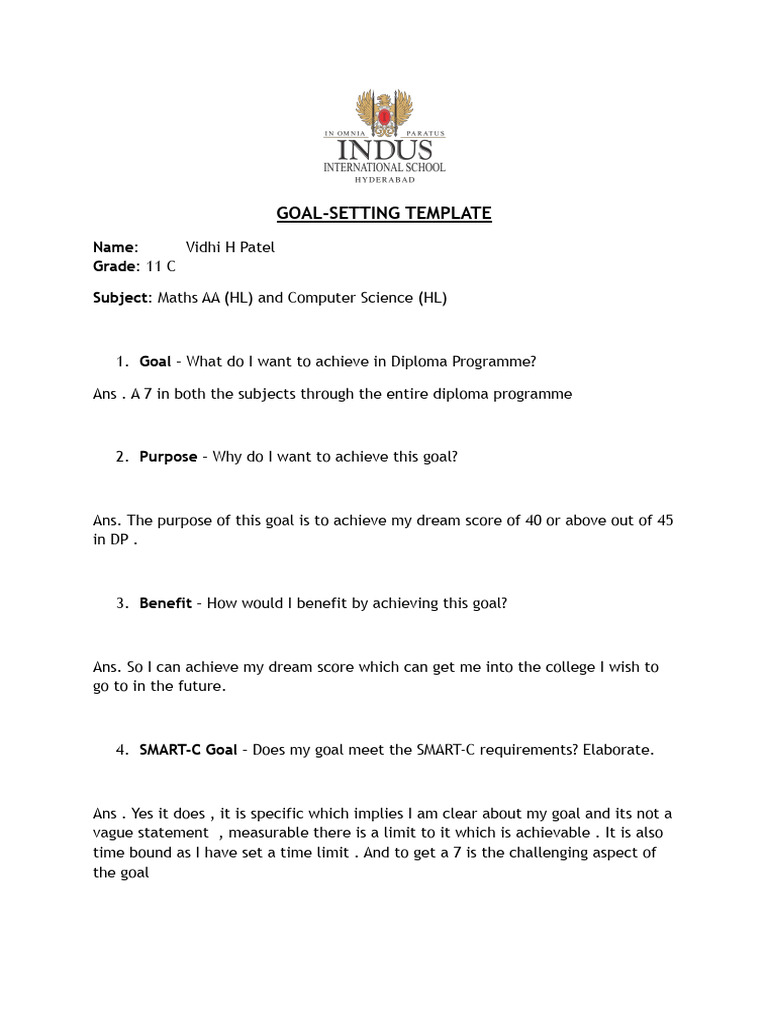 Goal-Setting for Academic Success | PDF | Goal | Goal Setting