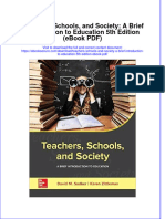 Teachers Schools and Society A Brief Introduction To Education 5th Edition Ebook PDF