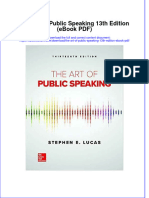 The Art of Public Speaking 13th Edition Ebook PDF