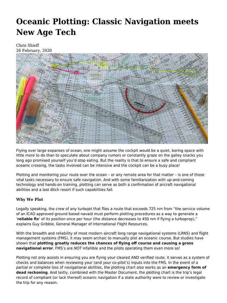 Oceanic Plotting Classic Navigation Meets New Age Tech Pdf