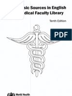 WHO List of Basic Sources in English For A Medical Faculty Library