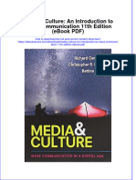 Download Media Culture an Introduction to Mass Communication 11th Edition eBook PDF pdf