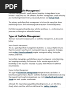 What Is Portfolio Management