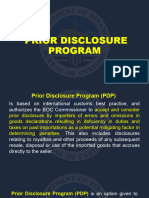 Prior Disclosure Program