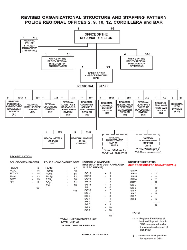 PNP Revised Staffing Pattern Overview | PDF | Leadership | Government