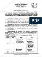 NAPOLCOM Resolution 2022-0184 Approving The Upgrading of The Classification Type of 20 CCPS, 157 MPS