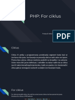 PHP For Ciklus