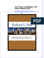Organization Theory and Design 12th Edition Ebook PDF