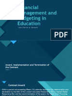 Financial Management and Budgeting in Education Report