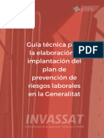 Guía Técnica para La Elaboración e Implantación Del Plan de Prevención de Riesgos Laborales en La Generalitat