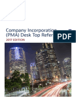 Company Incorporation (PMA) Desk Top Reference (2017 Edition)