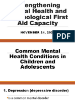 Strengthening Mental Health and Psychological First Aid Capacity 1