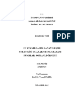 Yüzyilda Bi̇r Sanayi̇leşme Strateji̇si̇ Olarak Uluslararasi Fuarlar: Osmanli Örneği̇