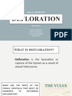 Defloration Report