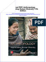 Original PDF Anthropology Appreciating Human Diversity 17th Edition PDF