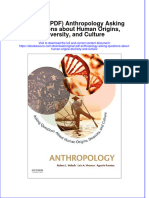 Original PDF Anthropology Asking Questions About Human Origins Diversity and Culture PDF