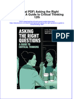 Original PDF Asking The Right Questions A Guide To Critical Thinking 12th PDF