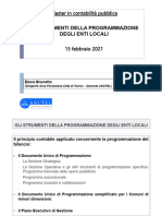 Gli Strumenti Della Programmazione Degli Enti Locali